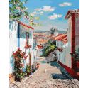 Живопись на холсте "Улочка в португальском поселке", 40 х 50 см