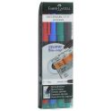 Faber-Castell Капиллярная перманентная ручка Multimark F для письма на CD 4 цвета