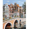 Живопись на холсте Белоснежка "Императорский канал в Амстердаме", 40 х 50 см