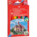 Faber-Castell Набор цветных карандашей Замок с точилкой 36 цветов