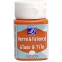 Краска по стеклу и керамике Lefranc & Bourgeois "Glass&Tile", непрозрачная, цвет: оранжевый (201), 50 мл