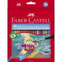 Faber-Castell Акварельные карандаши Рыбкис кисточкой 48 шт