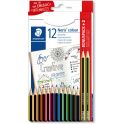 Staedtler Набор цветных карандашей Noris Colour 12 цветов + Карандаш чернографитный 2 шт