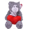 Magic Bear Toys Мягкая игрушка Мишка Эдгар в шарфе с сердцем 25 см
