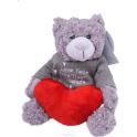 Magic Bear Toys Мягкая игрушка Мишка Рональд в свитере с сердцем 23 см