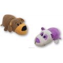 1TOY Мягкая игрушка Вывернушка 2в1 Коричневая собачка-Фиолетовая панда 12 см
