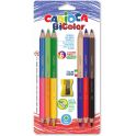 Carioca Набор цветных двусторонних карандашей + точилка Bicolor 12 цветов 6 шт