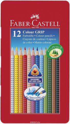 Faber-Castell Цветные карандаши Grip 12 цветов
