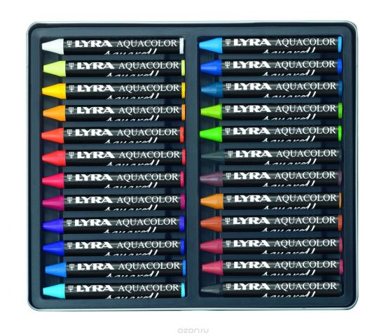 Lyra Восковые акварельные карандаши Aquacolor 24 цвета