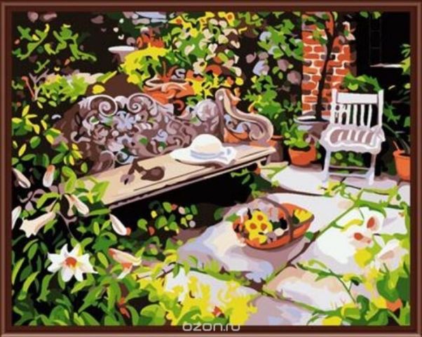 Набор для рисования по номерам Цветной "Уютный дворик", 40 x 50 см