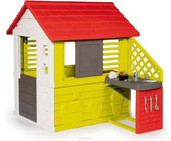 Smoby Игровой домик с кухней цвет красный