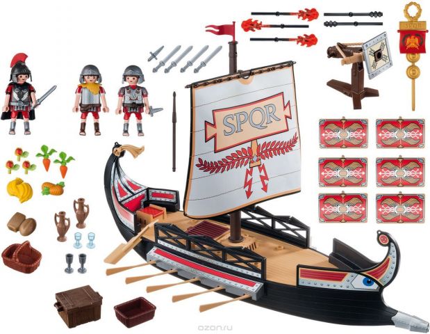 Playmobil Игровой набор Римляне и египтяне Корабль Римских воинов