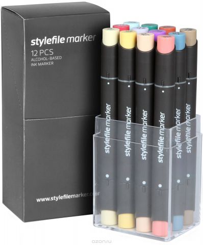 Stylefile Набор маркеров Classic основные цвета с 12 шт