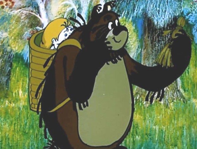 Мультик «Девочка и медведь» детские мультфильмы на